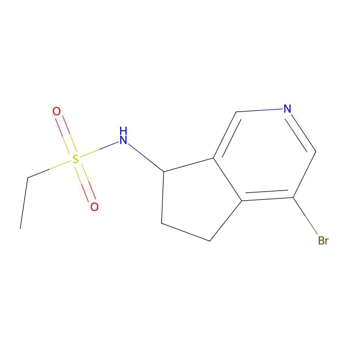 N-(4-bromo-6,7-dihydro-5H-cyclopenta[c]pyridin-7-yl)ethanesulfonamide molecular structure, CAS 1428651-95-9