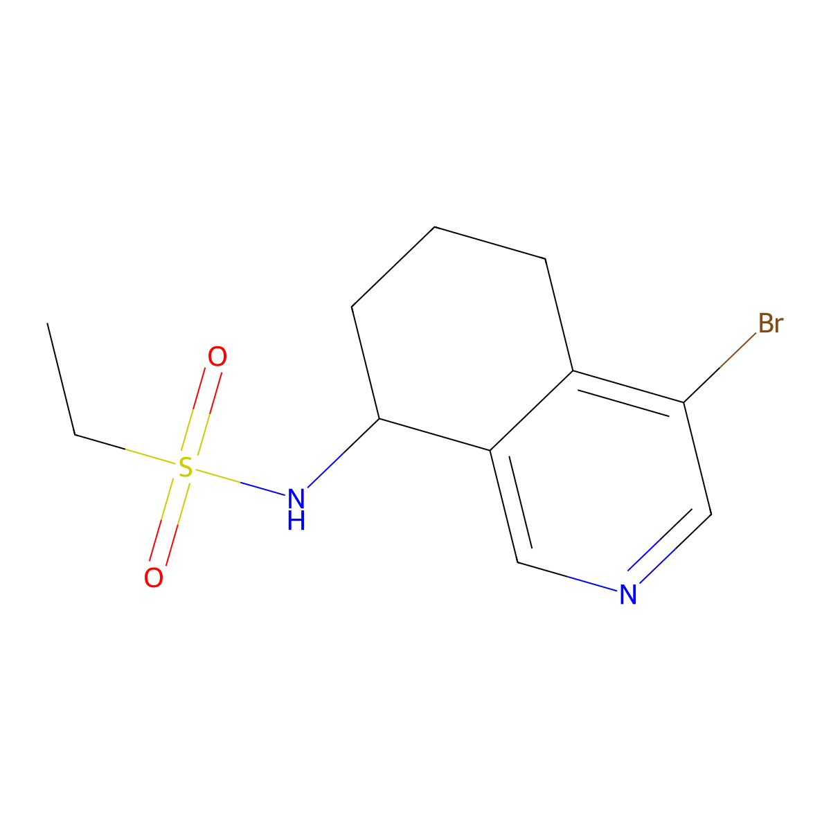 N-(4-Bromo-5,6,7,8-tetrahydro-8-isoquinolinyl)ethanesulfonamide molecular structure, CAS 1428652-01-0