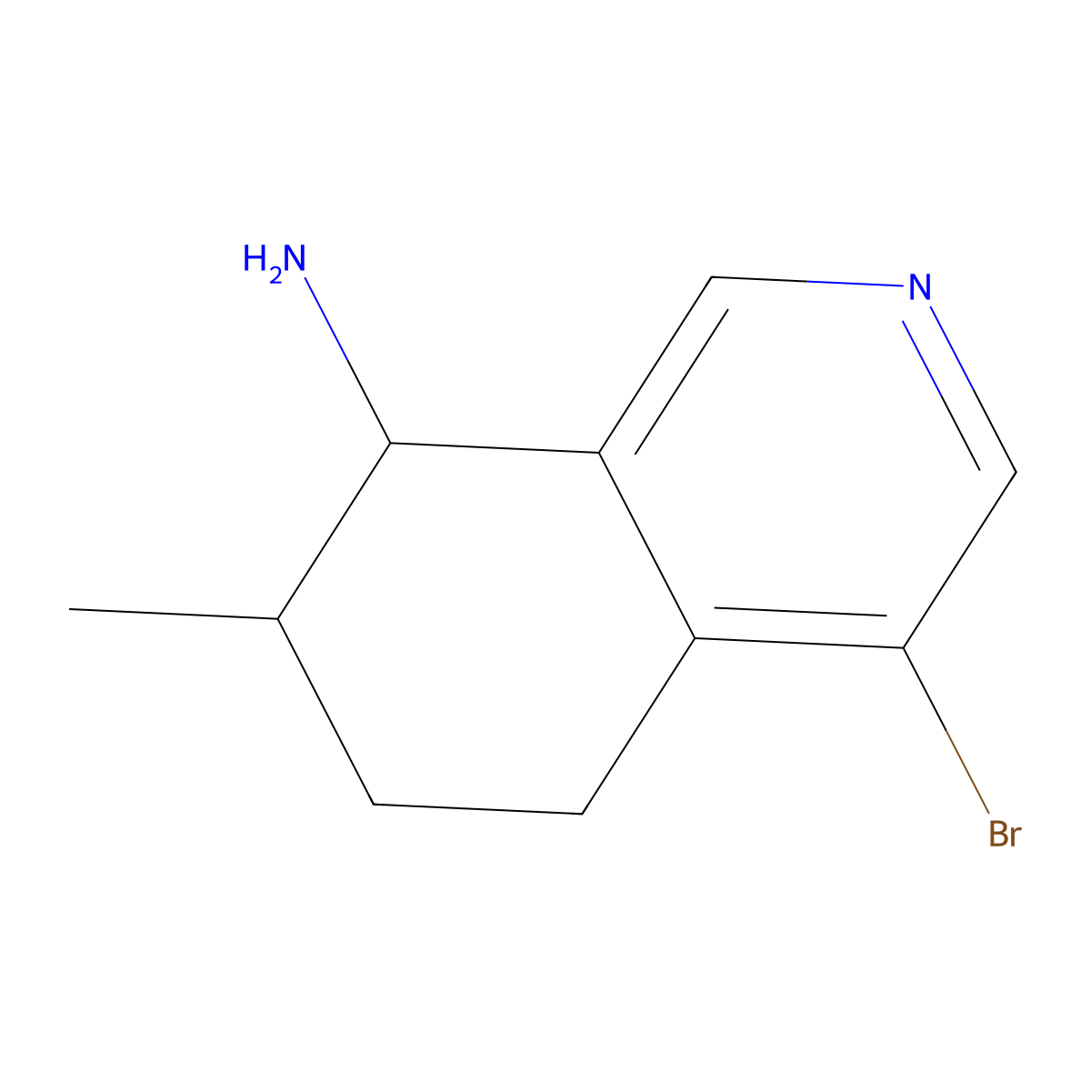 4-Bromo-5,6,7,8-tetrahydro-7-methyl-8-isoquinolinamine molecular structure, CAS 1428652-05-4