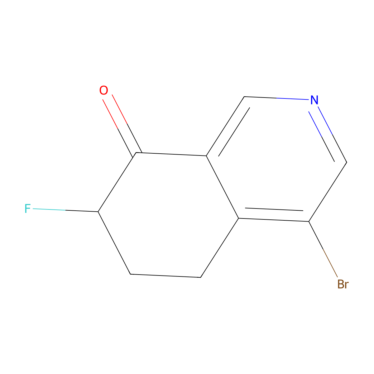 4-Bromo-7-fluoro-6,7-dihydro-8(5H)-isoquinolinone molecular structure, CAS 1428652-13-4