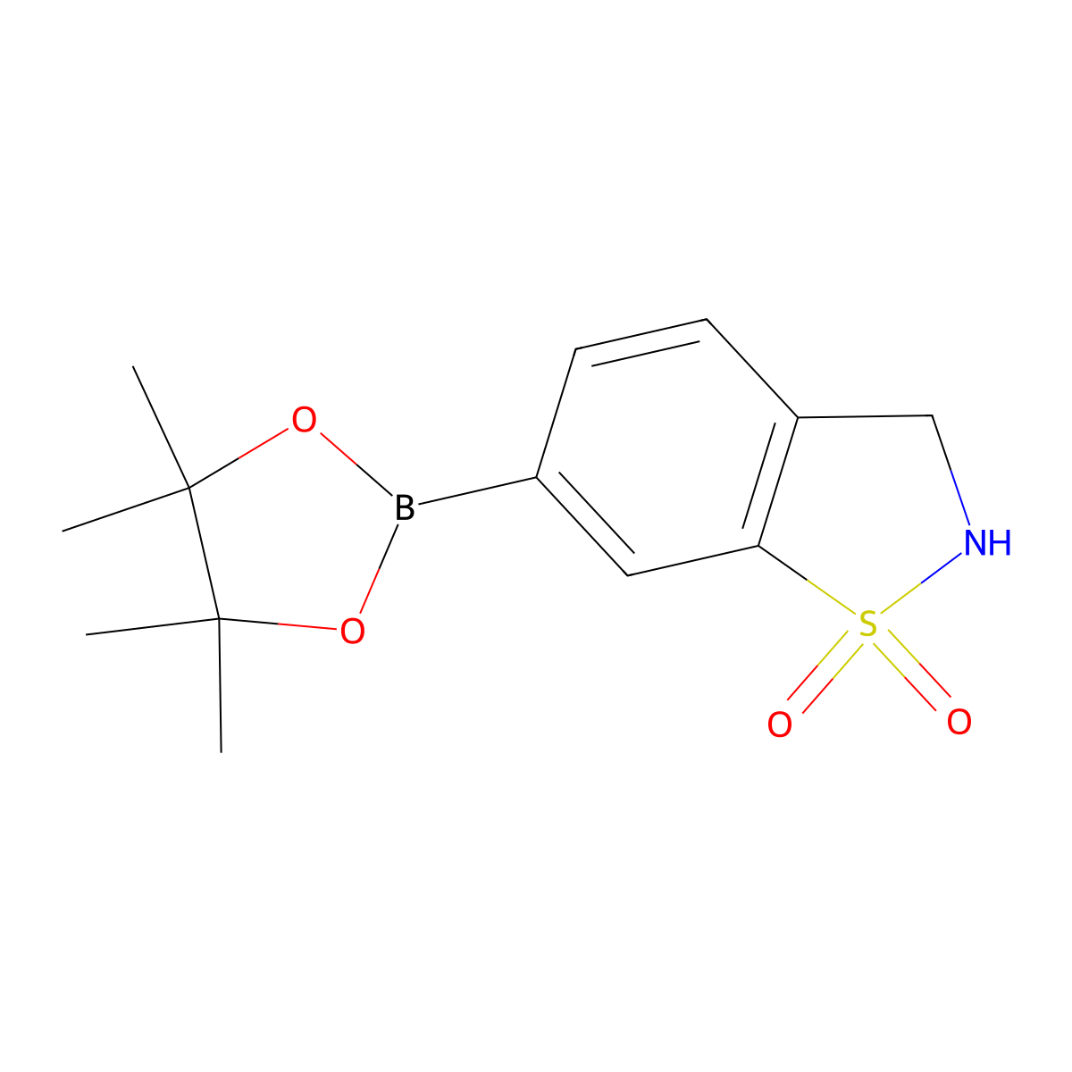 6-(4,4,5,5-Tetramethyl-1,3,2-dioxaborolan-2-yl)-2,3-dihydrobenzo[d]isothiazole 1,1-dioxide molecular structure, CAS 1428666-29-8