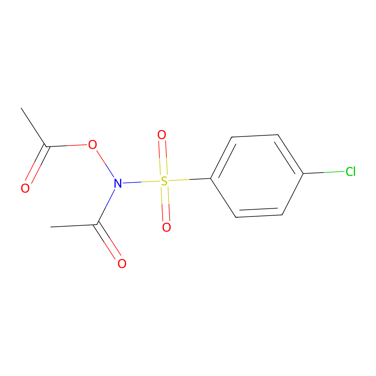 N-(Acetyloxy)-N-(4-chlorobenzene-1-sulfonyl)acetamide molecular structure, CAS 142867-52-5