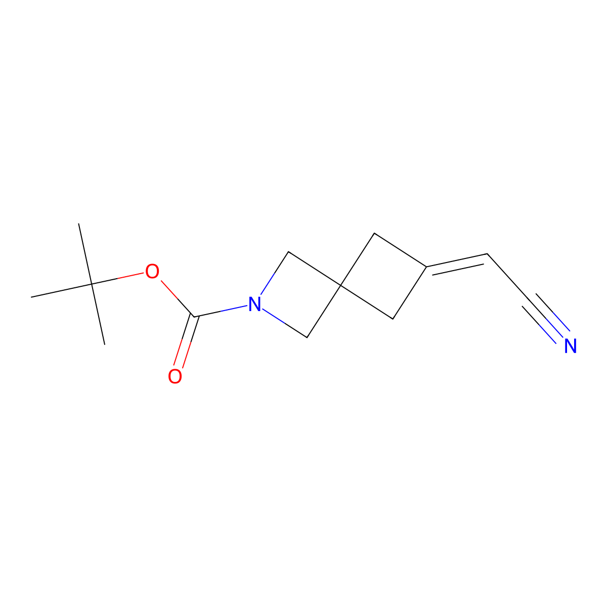 tert-Butyl 6-(cyanomethylene)-2-azaspiro[3.3]heptane-2-carboxylate molecular structure, CAS 1428726-12-8
