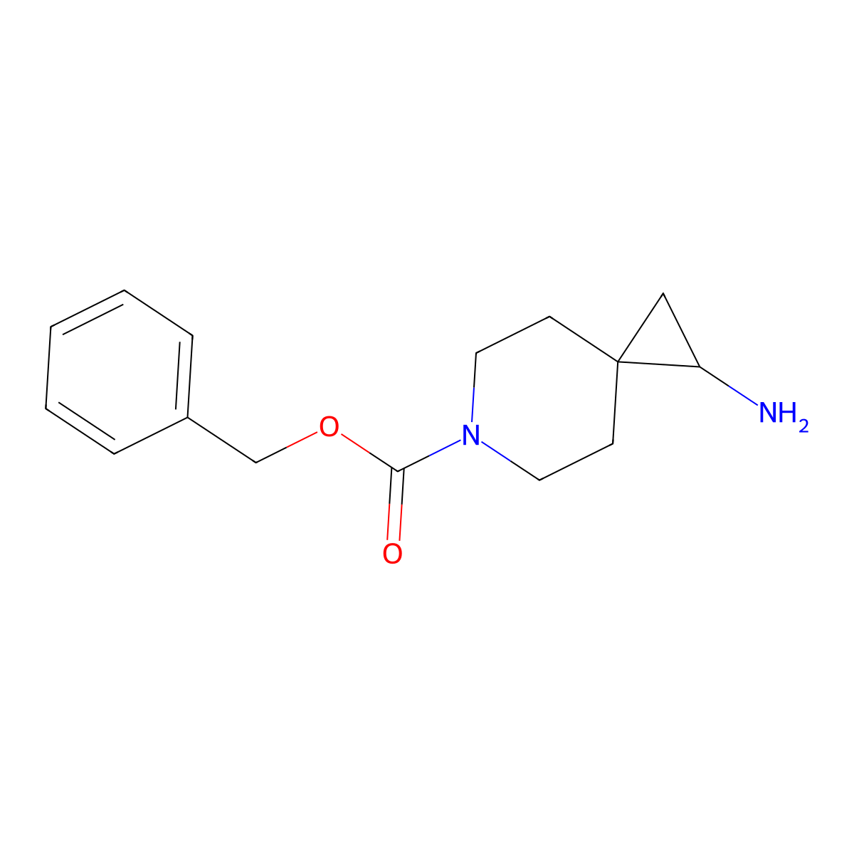 Benzyl 1-amino-6-azaspiro[2.5]octane-6-carboxylate molecular structure, CAS 1428727-74-5