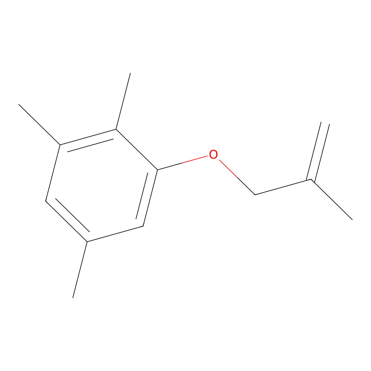 Benzene, 1,2,5-trimethyl-3-[(2-methyl-2-propenyl)oxy]- molecular structure, CAS 142874-36-0