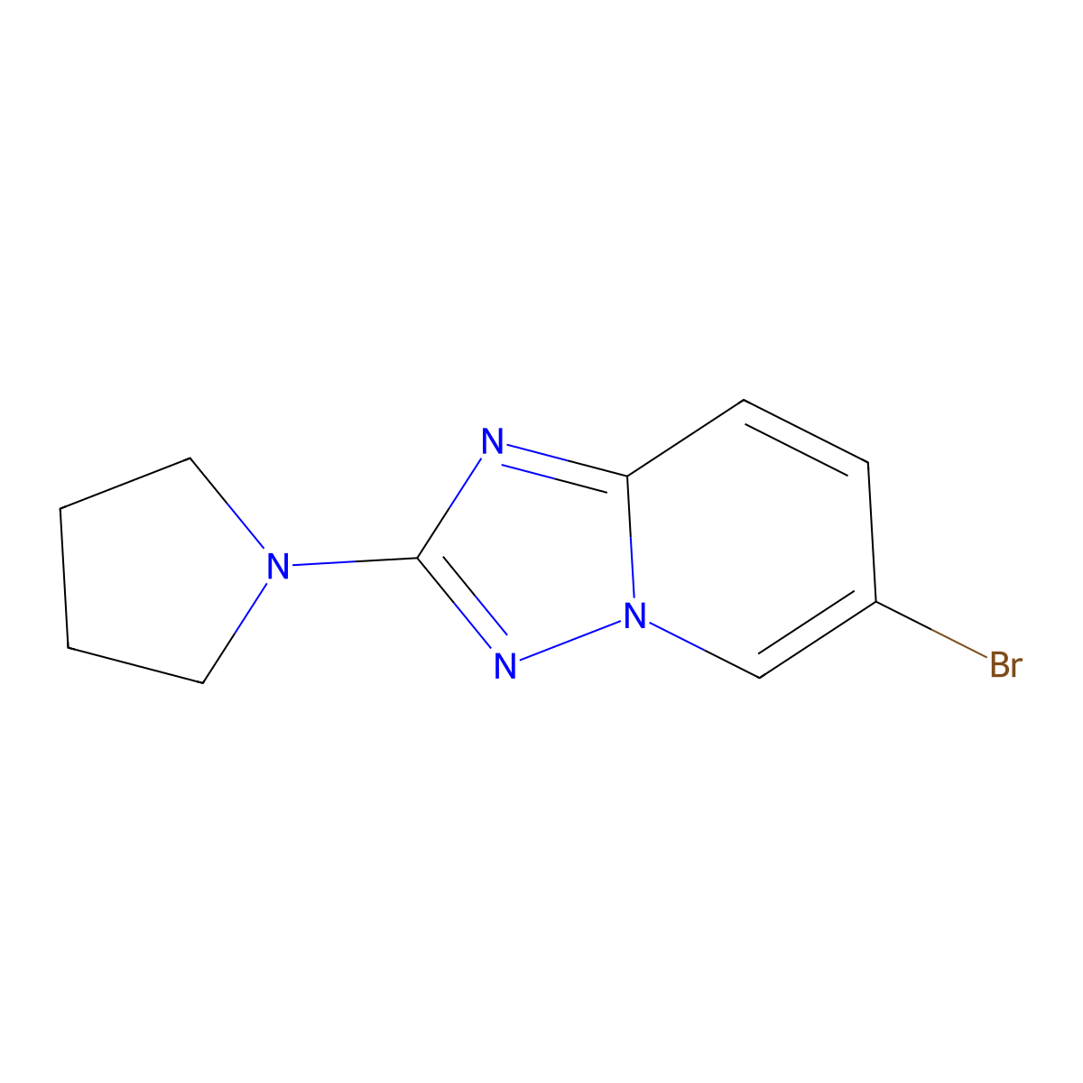 6-Bromo-2-(pyrrolidin-1-YL)-[1,2,4]triazolo[1,5-A]pyridine molecular structure, CAS 1428747-63-0