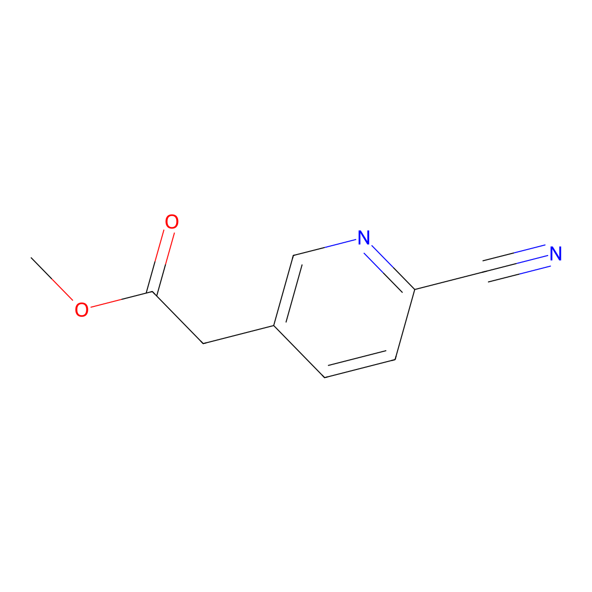 Methyl 2-(6-cyanopyridin-3-yl)acetate molecular structure, CAS 1428761-18-5