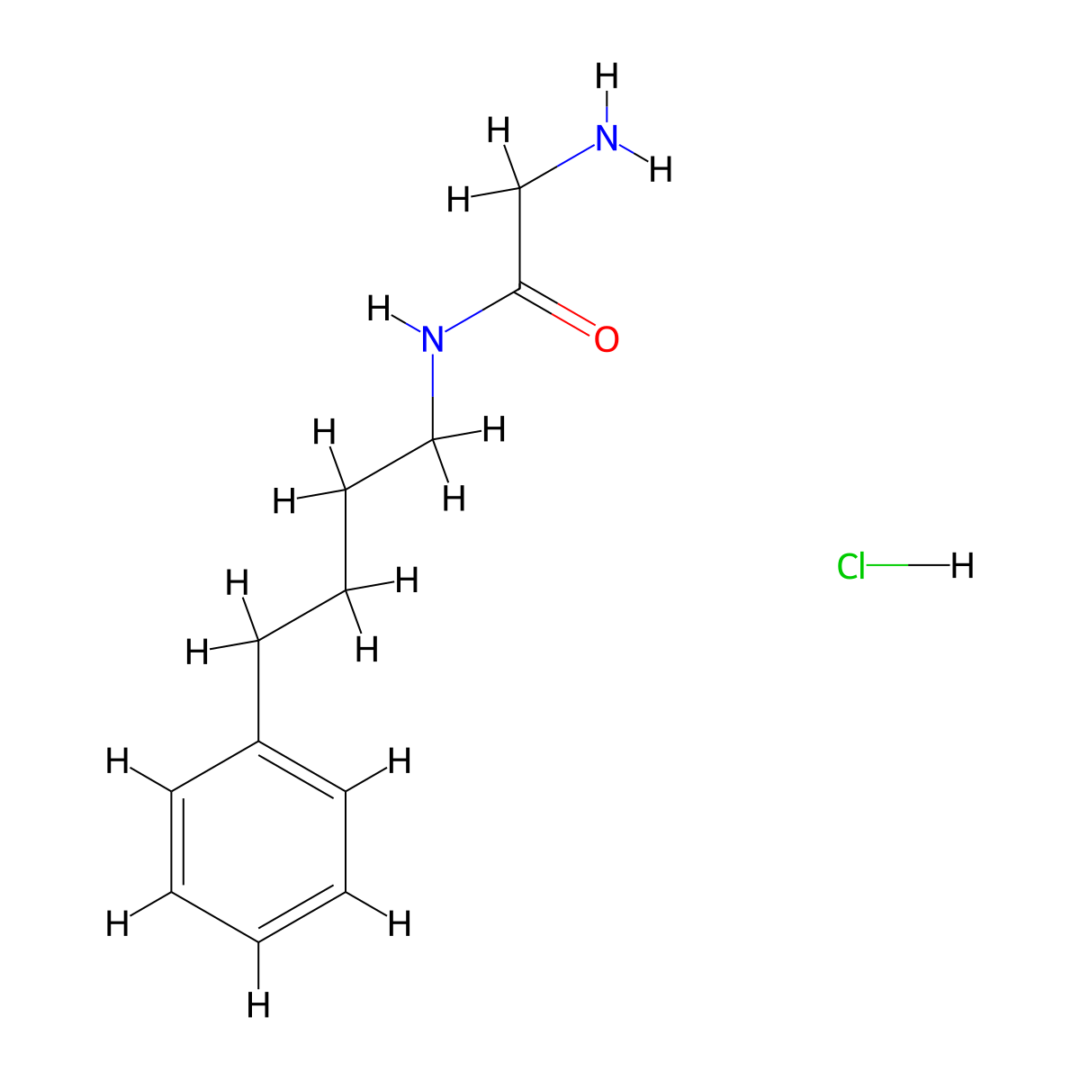2-amino-N-(4-phenylbutyl)acetamide hydrochloride molecular structure, CAS 1428770-80-2