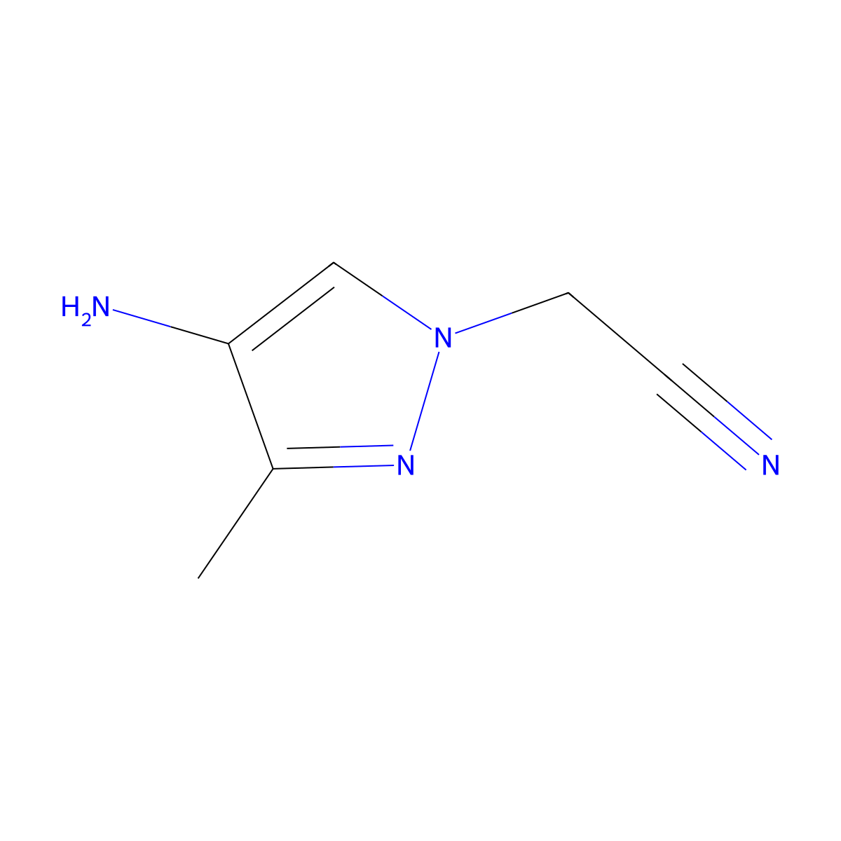 4-amino-3-methyl-1H-Pyrazole-1-acetonitrile molecular structure, CAS 1428776-36-6