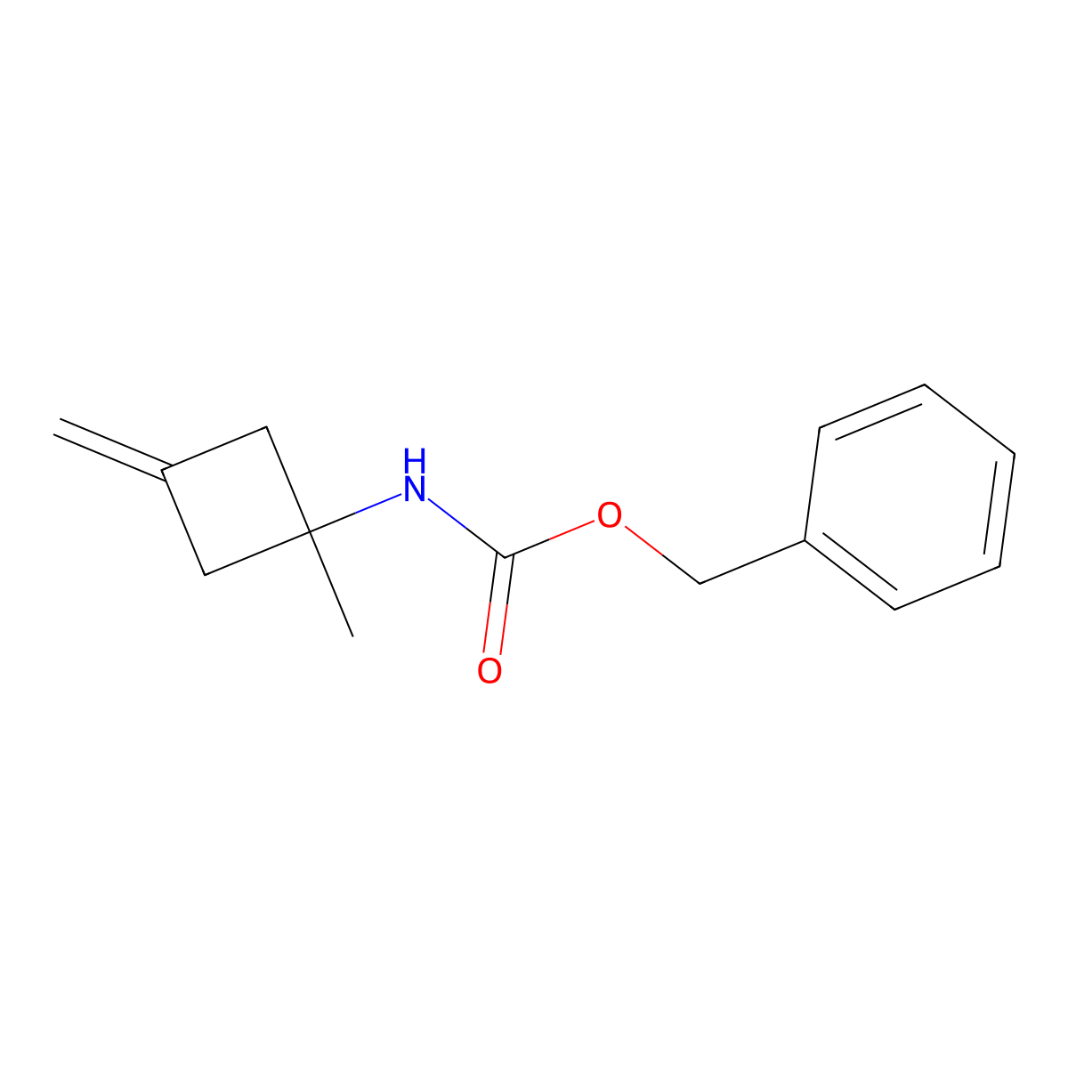 benzyl N-(1-methyl-3-methylidenecyclobutyl)carbamate molecular structure, CAS 1428776-43-5