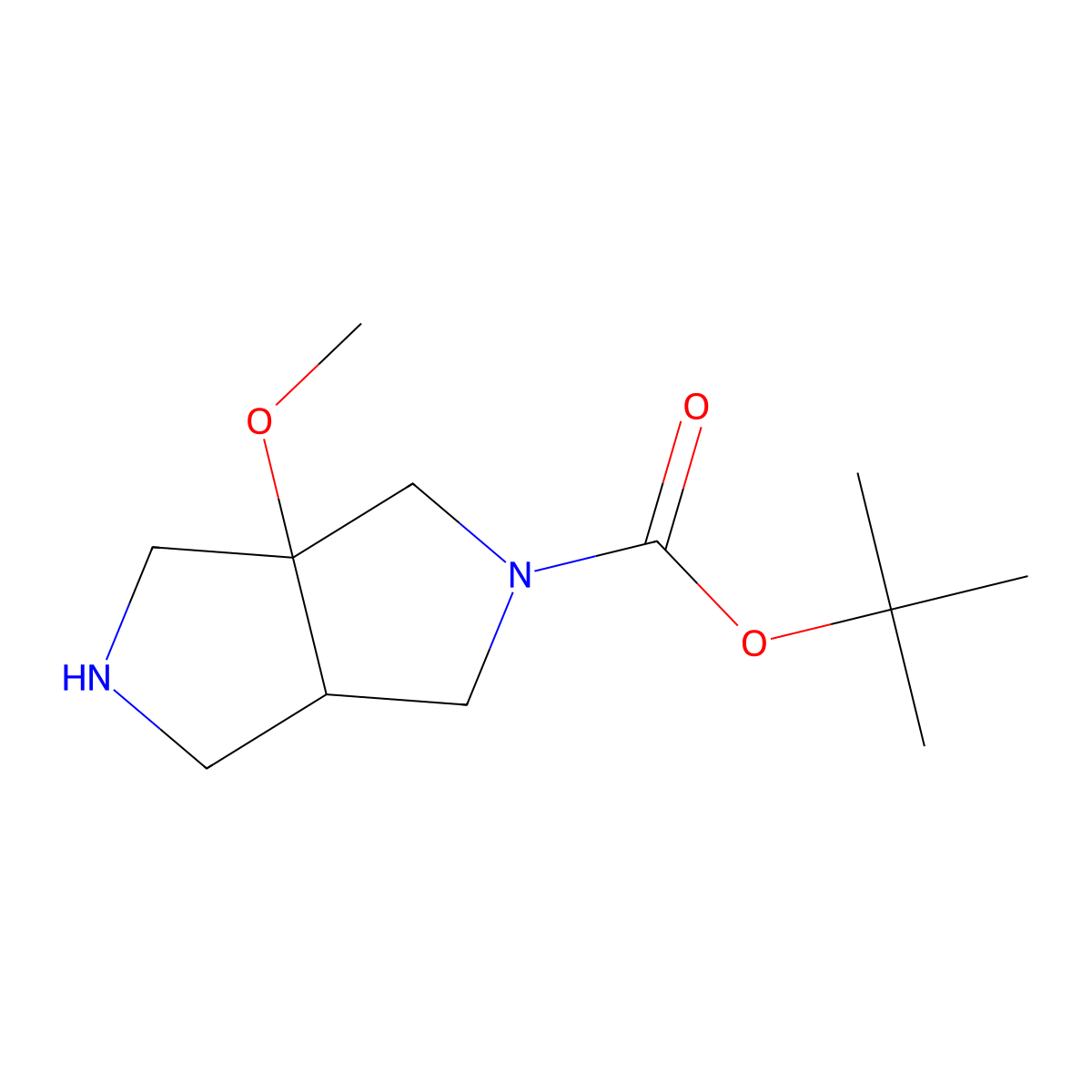 tert-butyl (cis)-3a-methoxyhexahydropyrrolo[3,4-c]pyrrole-2(1H)-carboxylate molecular structure, CAS 1428776-61-7
