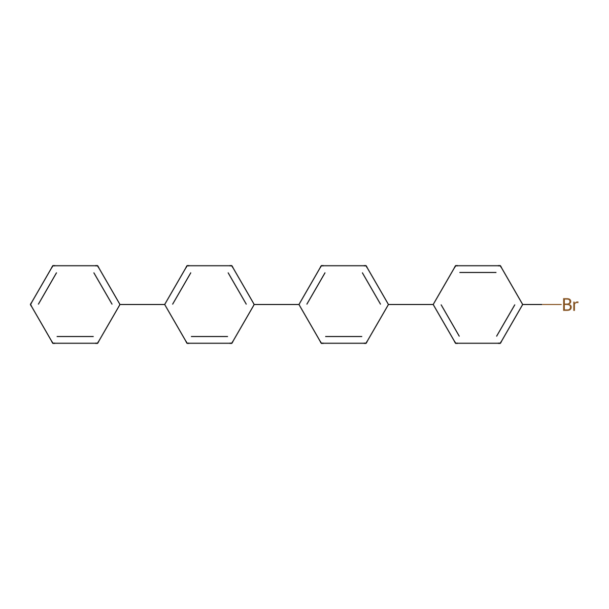 4-Bromo-1,1':4',1'':4'',1'''-quaterphenyl molecular structure, CAS 142878-37-3