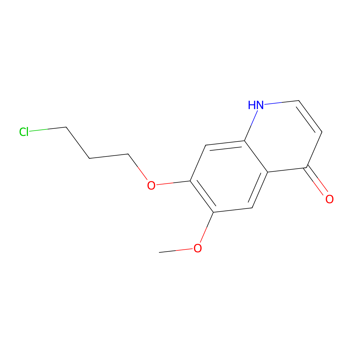 7-(3-Chloropropoxy)-6-methoxyquinolin-4-OL molecular structure, CAS 1428788-16-2