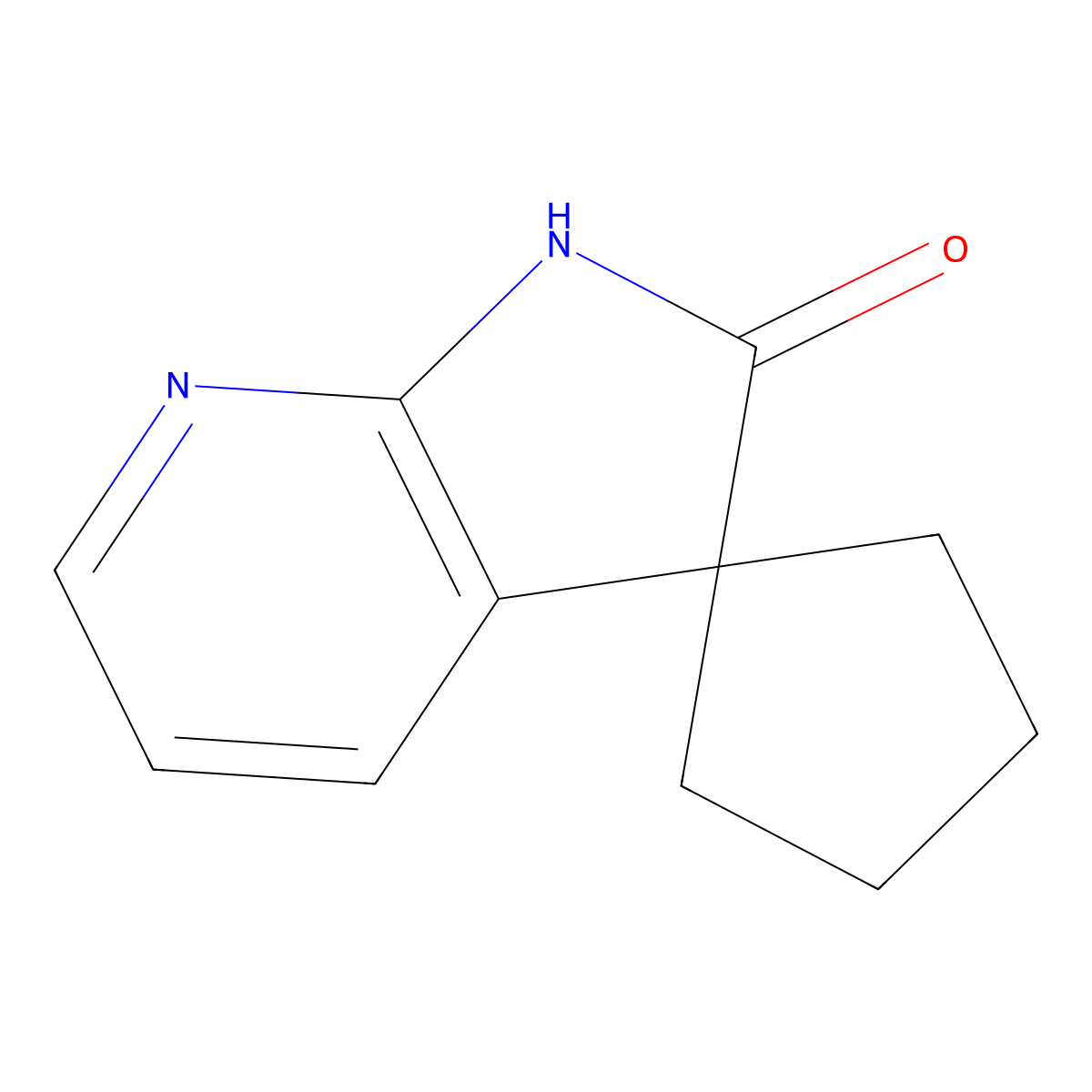 1',2'-Dihydrospiro[cyclopentane-1,3'-pyrrolo[2,3-b]pyridin]-2'-one molecular structure, CAS 1428799-33-0