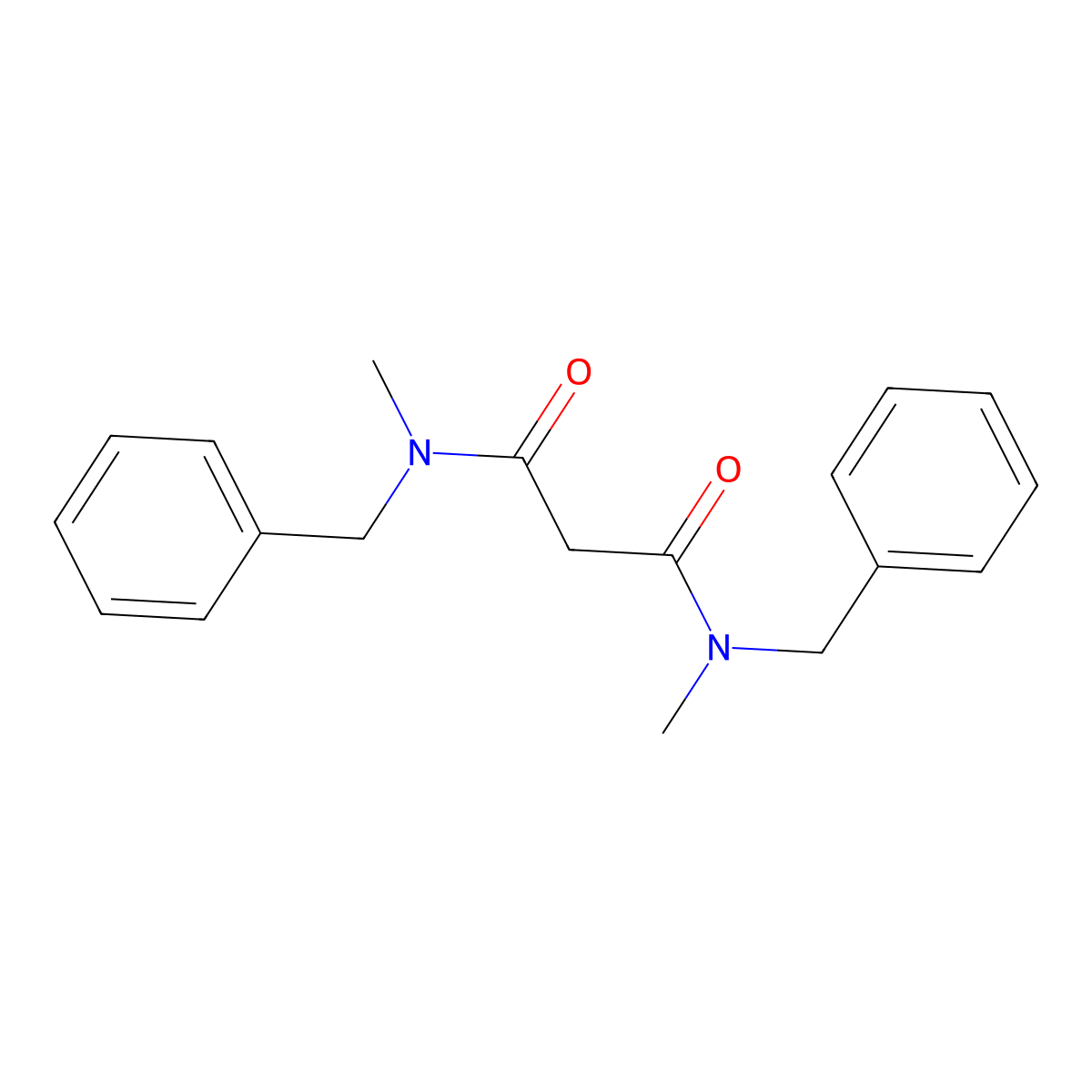 N,N'-Dibenzyl-N,N'-dimethyl-malonamide molecular structure, CAS 14288-00-7