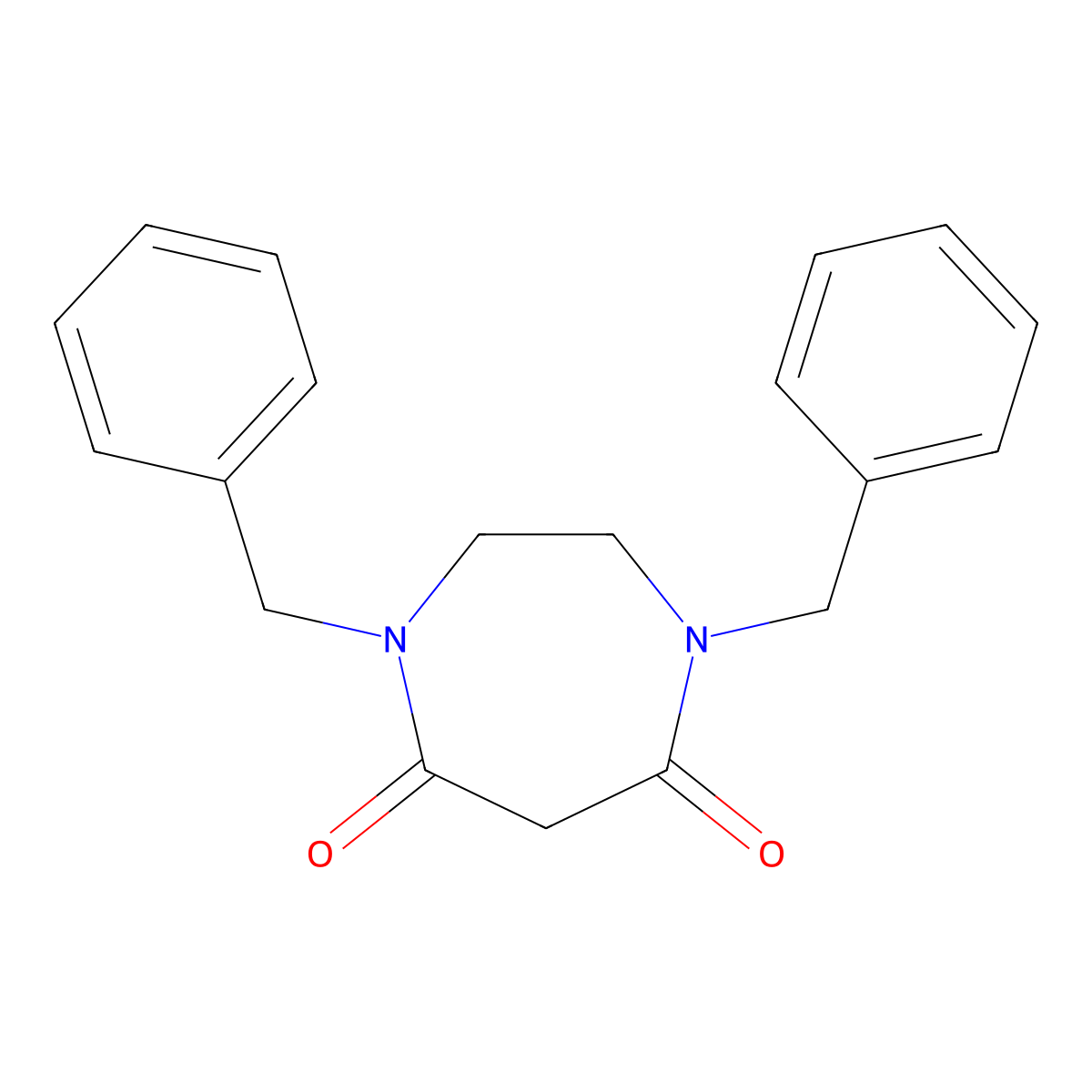 1,4-Dibenzyl-1,4-diazepane-5,7-dione molecular structure, CAS 14288-16-5