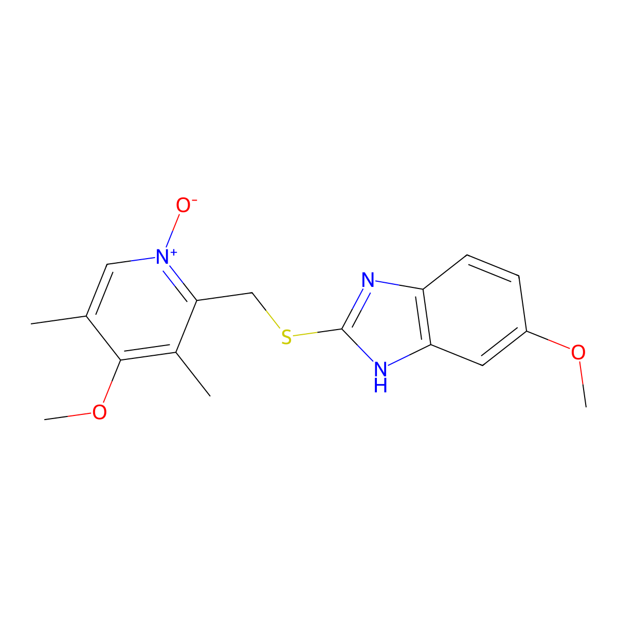 Omeprazole sulfide N-Oxide molecular structure, CAS 142885-92-5