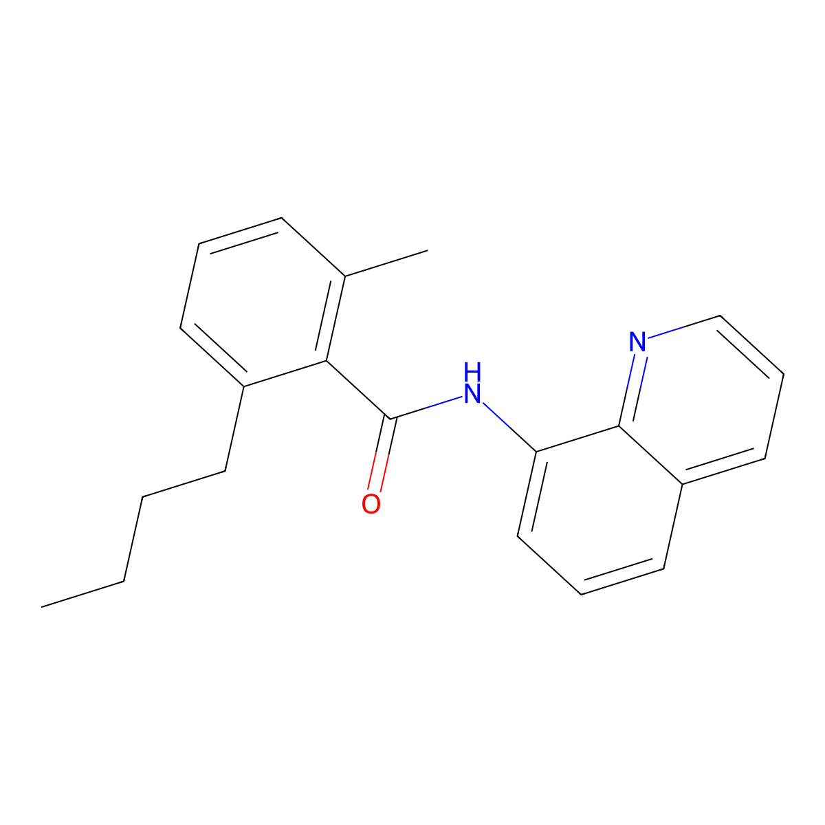 2-Butyl-6-methyl-N-(quinolin-8-yl)benzamide molecular structure, CAS 1428858-41-6