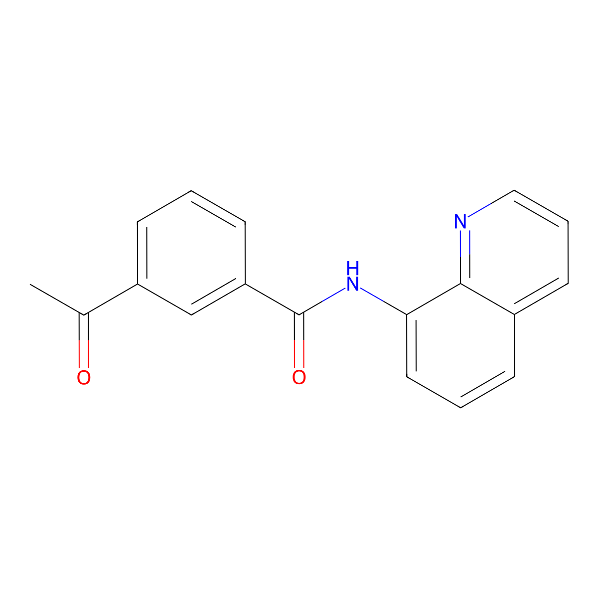 3-Acetyl-N-(quinolin-8-yl)benzamide molecular structure, CAS 1428858-66-5