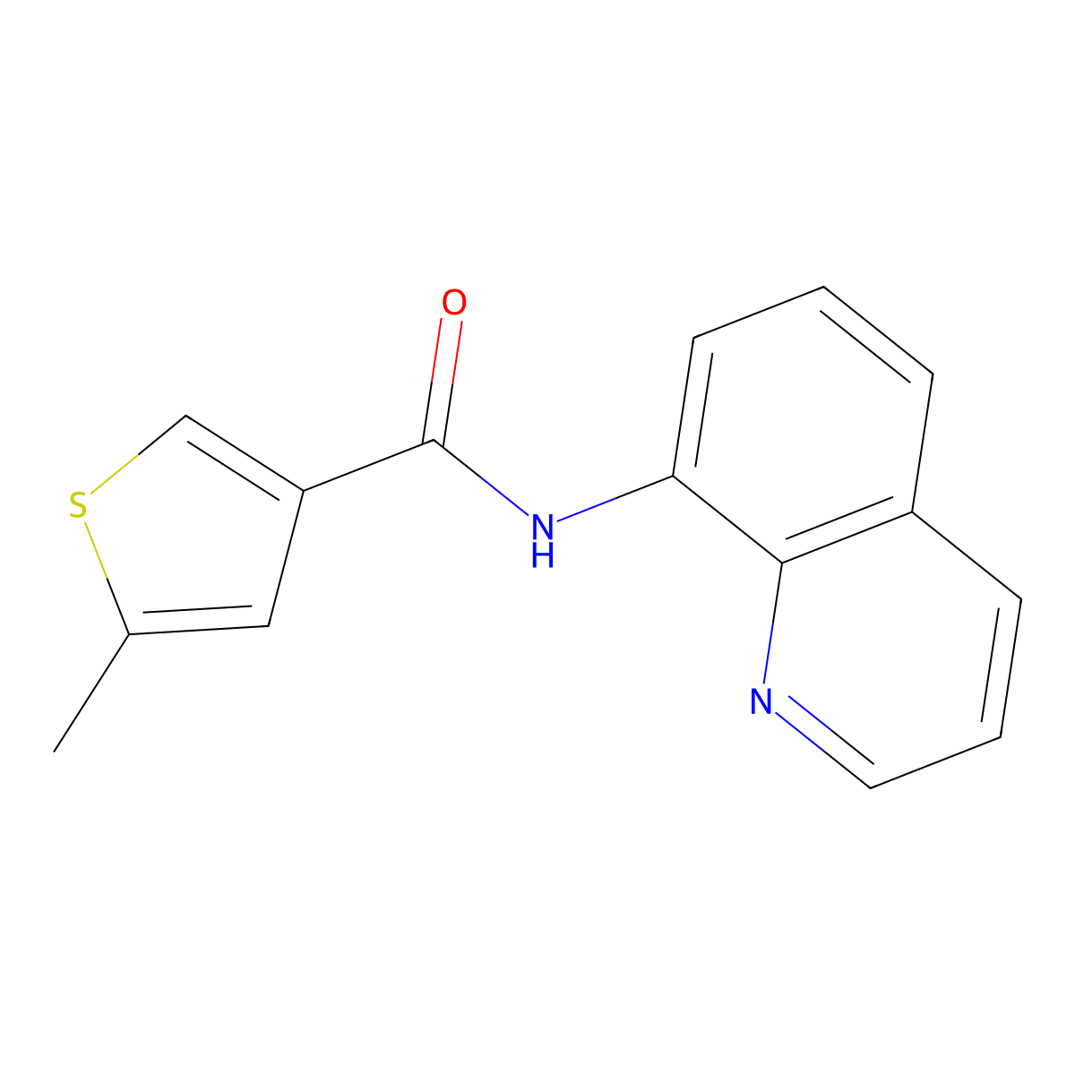 5-Methyl-N-(quinolin-8-yl)thiophene-3-carboxamide molecular structure, CAS 1428858-68-7