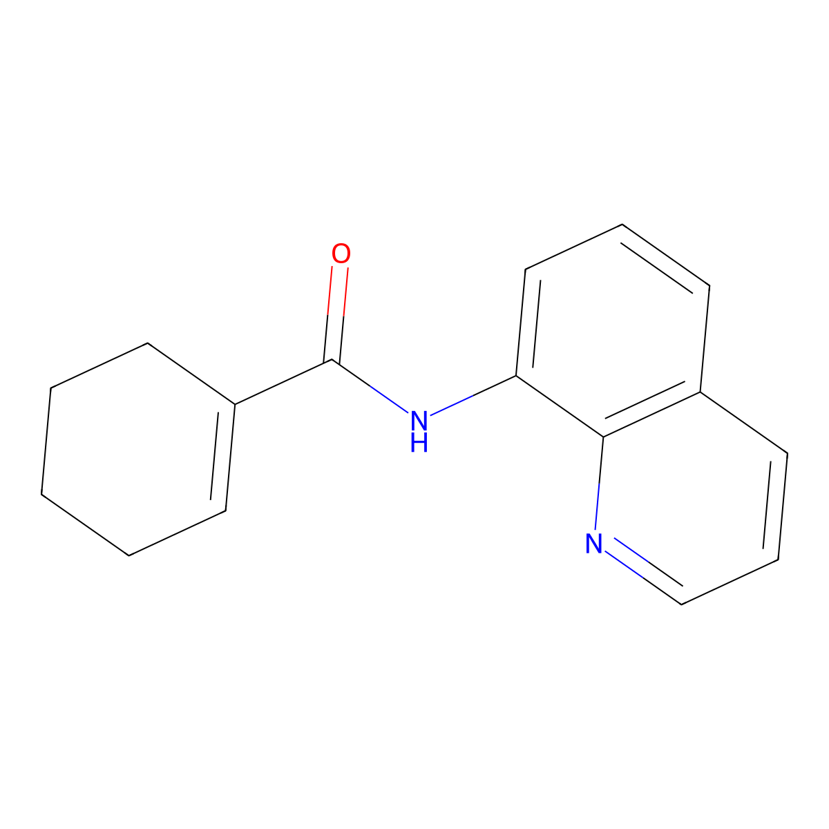 N-(quinolin-8-yl)cyclohex-1-ene-1-carboxamide molecular structure, CAS 1428858-69-8