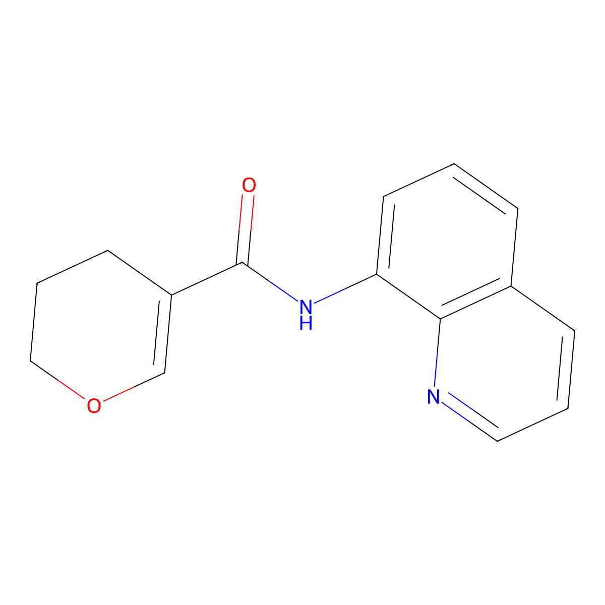 N-(Quinolin-8-yl)-3,4-dihydro-2H-pyran-5-carboxamide molecular structure, CAS 1428858-71-2