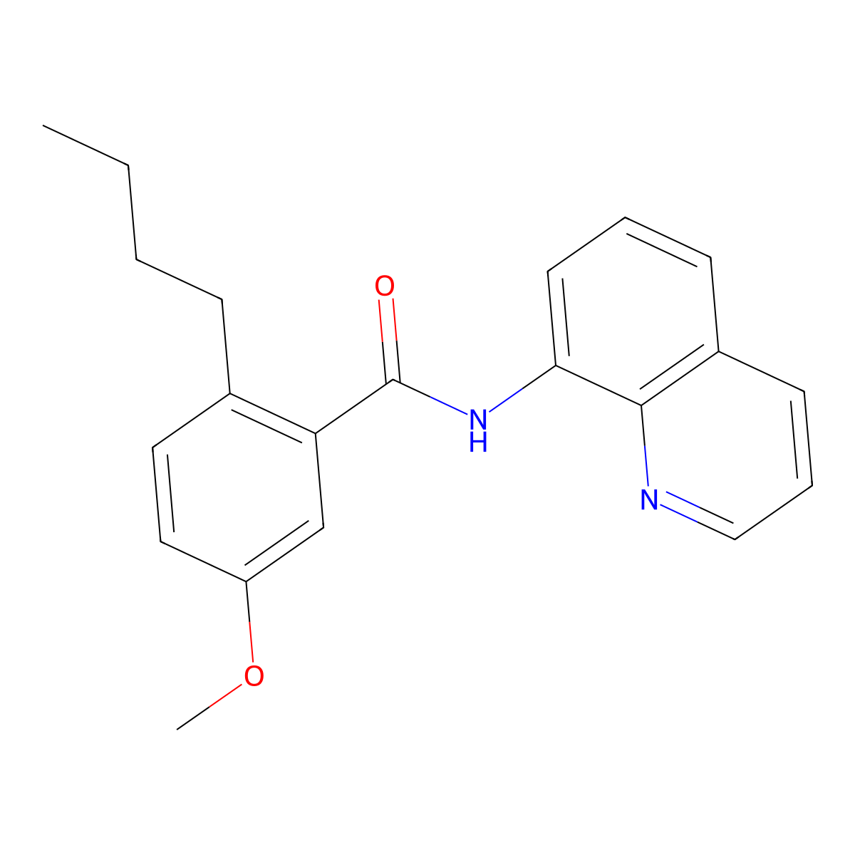 2-Butyl-5-methoxy-N-(quinolin-8-yl)benzamide molecular structure, CAS 1428858-77-8