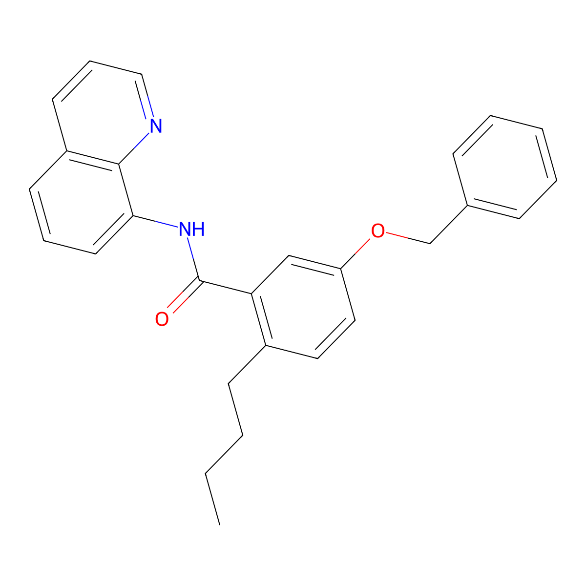 5-(Benzyloxy)-2-butyl-N-(quinolin-8-yl)benzamide molecular structure, CAS 1428858-78-9