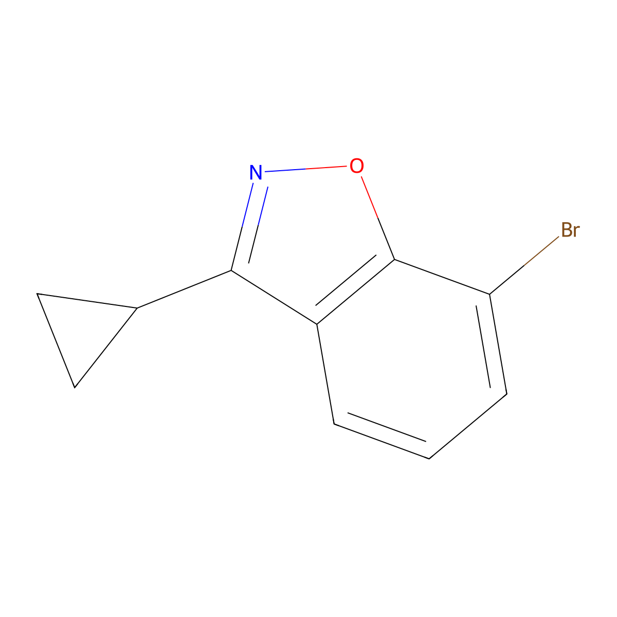 7-Bromo-3-cyclopropylbenzo[D]isoxazole molecular structure, CAS 1428881-45-1