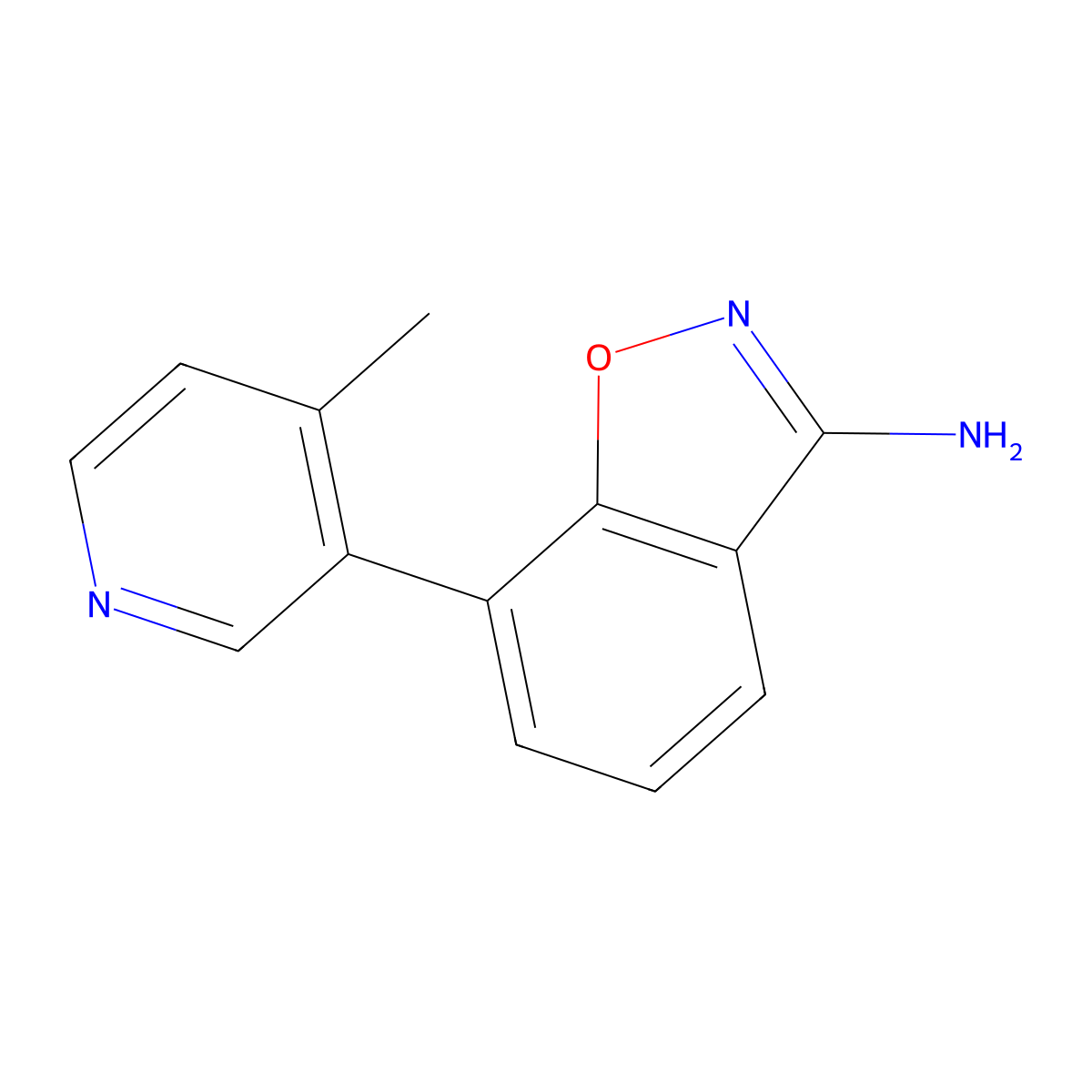 7-(4-Methyl-3-pyridinyl)-1,2-benzoxazol-3-amine molecular structure, CAS 1428881-62-2