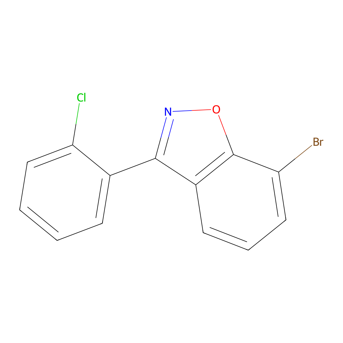7-Bromo-3-(2-chlorophenyl)benzo[D]isoxazole molecular structure, CAS 1428881-66-6