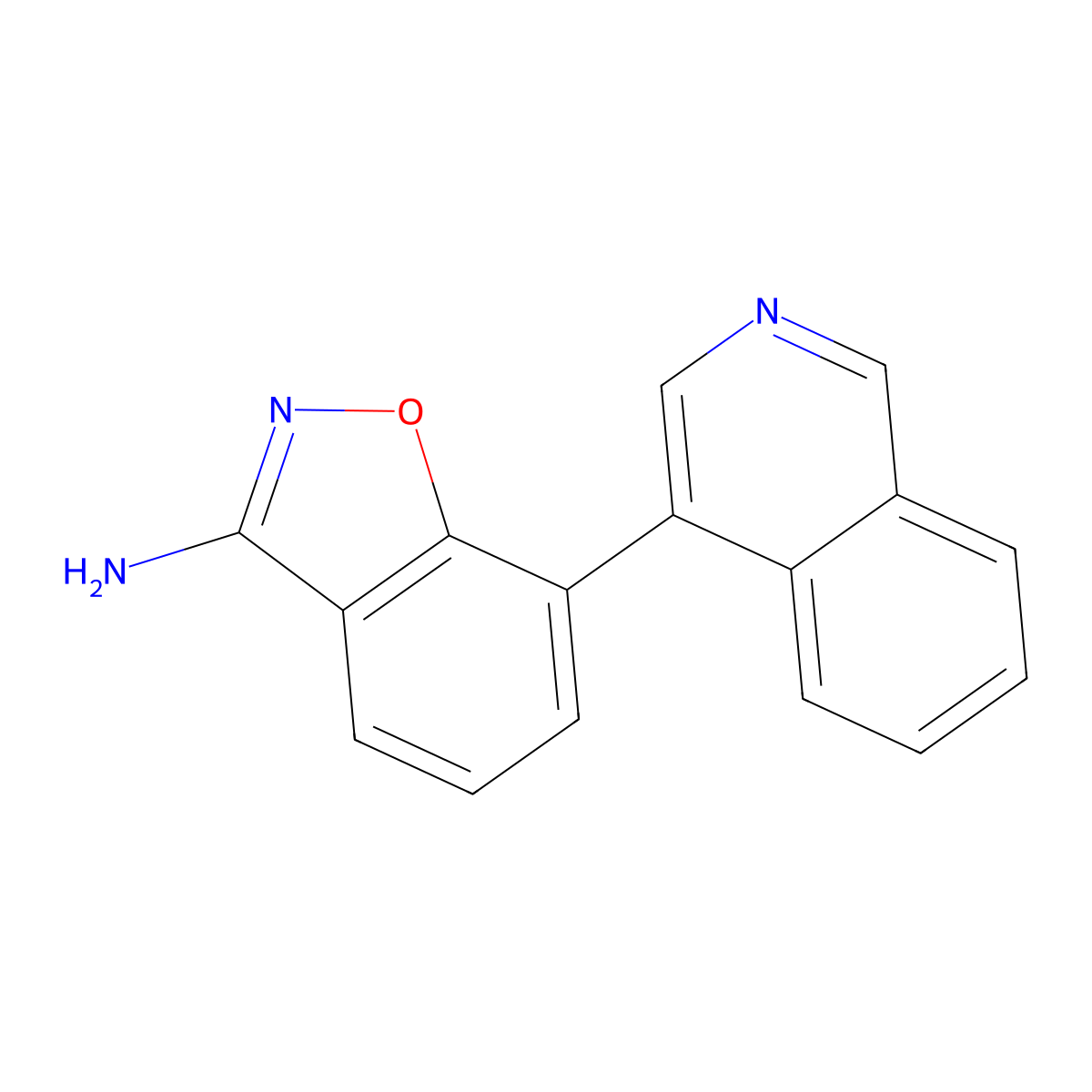 7-Isoquinolin-4-yl-1,2-benzoxazol-3-amine molecular structure, CAS 1428881-72-4