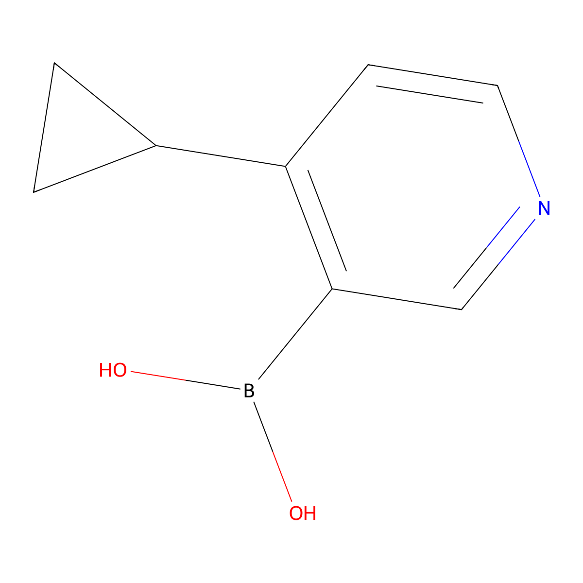 (4-Cyclopropylpyridin-3-yl)boronic acid molecular structure, CAS 1428882-23-8