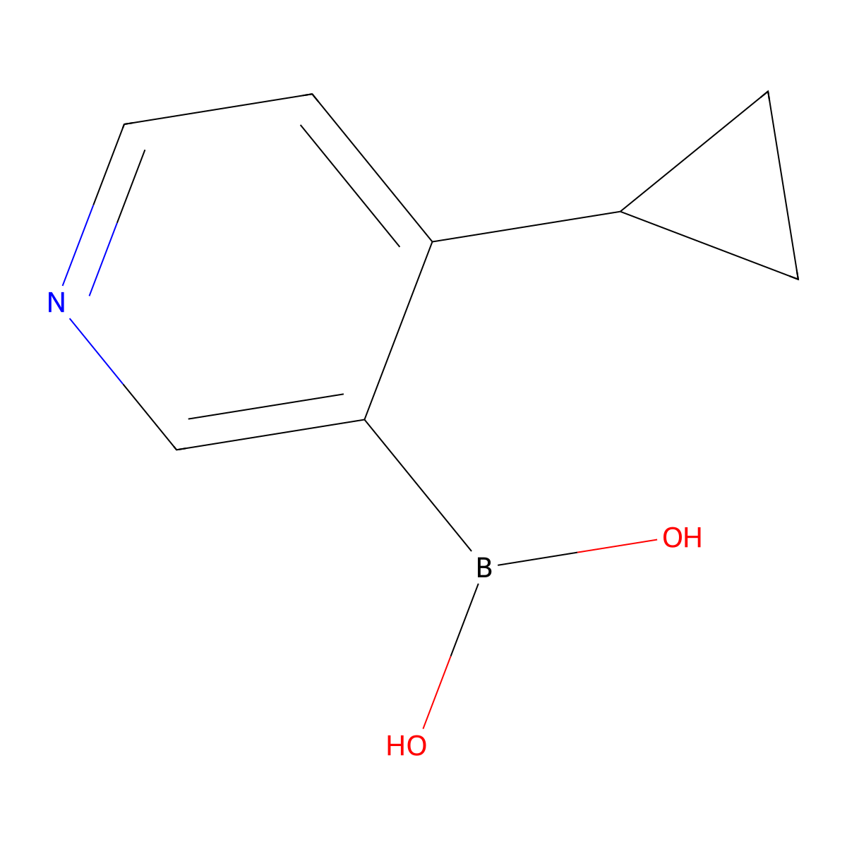 (4-Cyclopropylpyridin-3-yl)boronic acid molecular structure, CAS 1428882-23-8