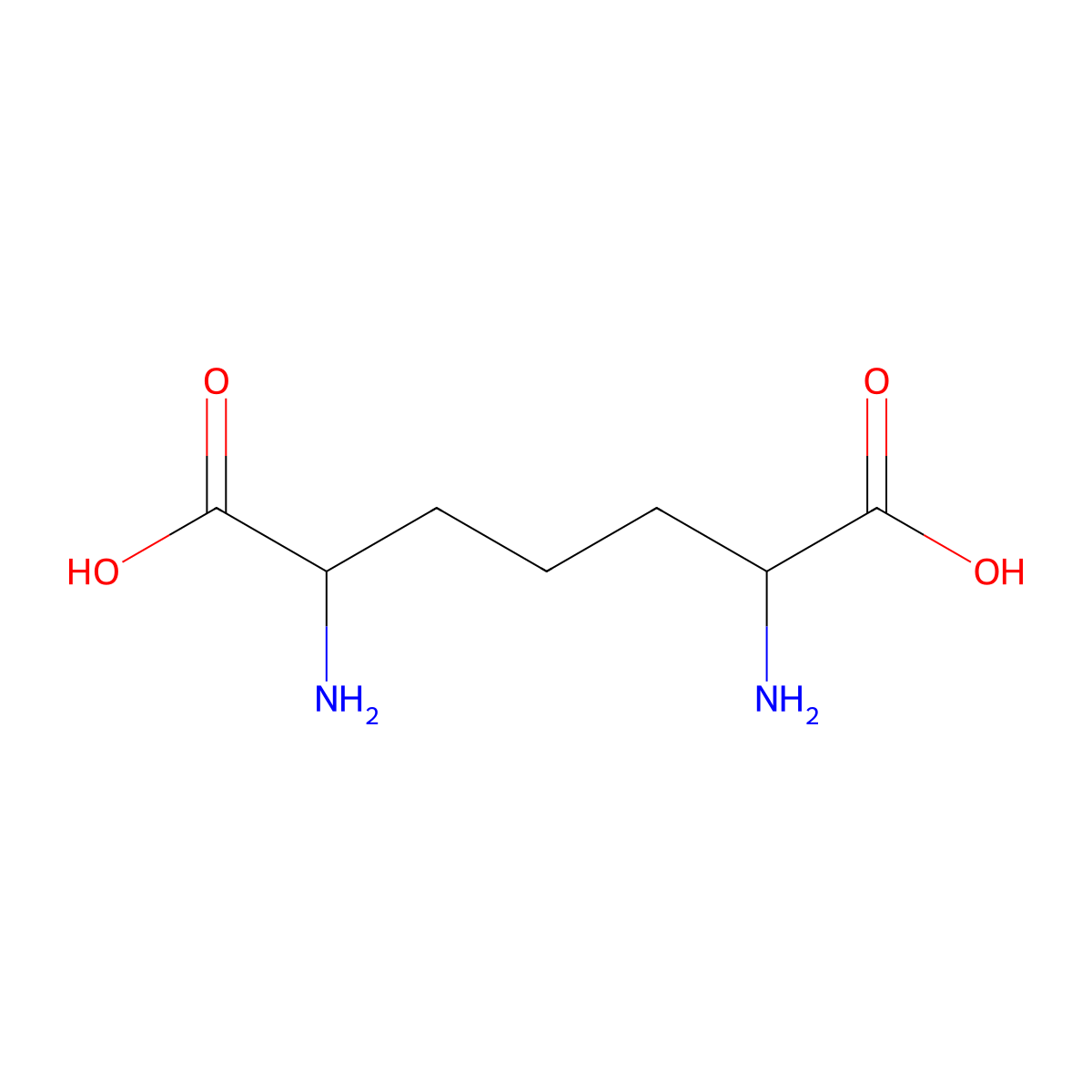 L,L-Diaminopimelic acid molecular structure, CAS 14289-34-0