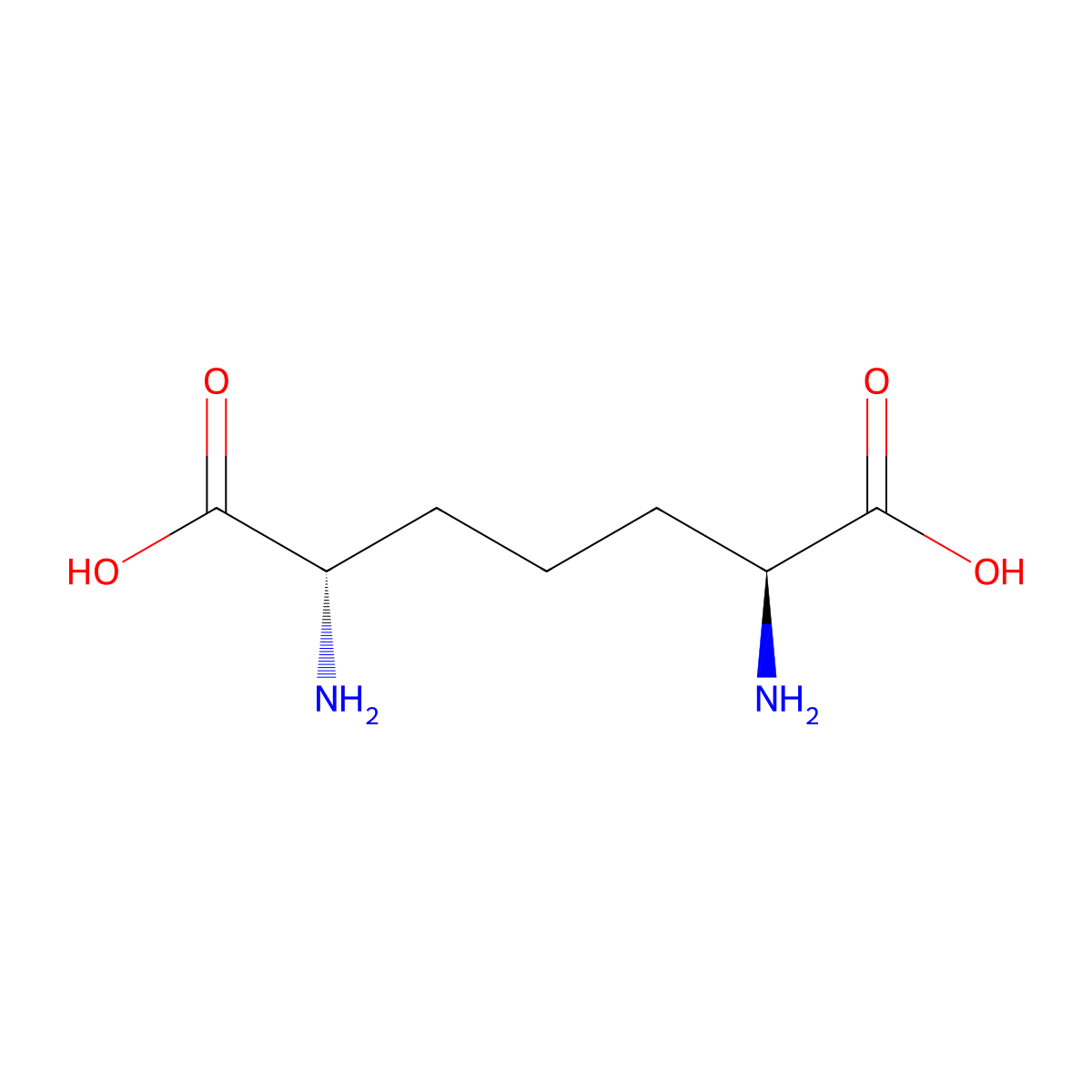 L,L-Diaminopimelic acid molecular structure, CAS 14289-34-0