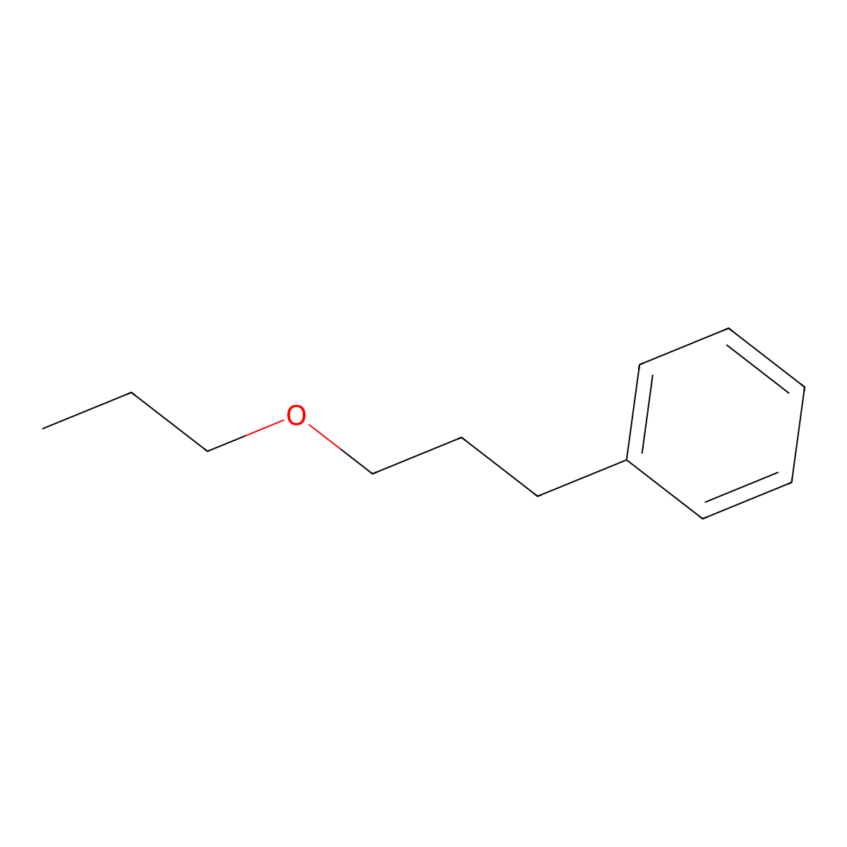Benzene, (3-propoxypropyl)- molecular structure, CAS 14289-73-7