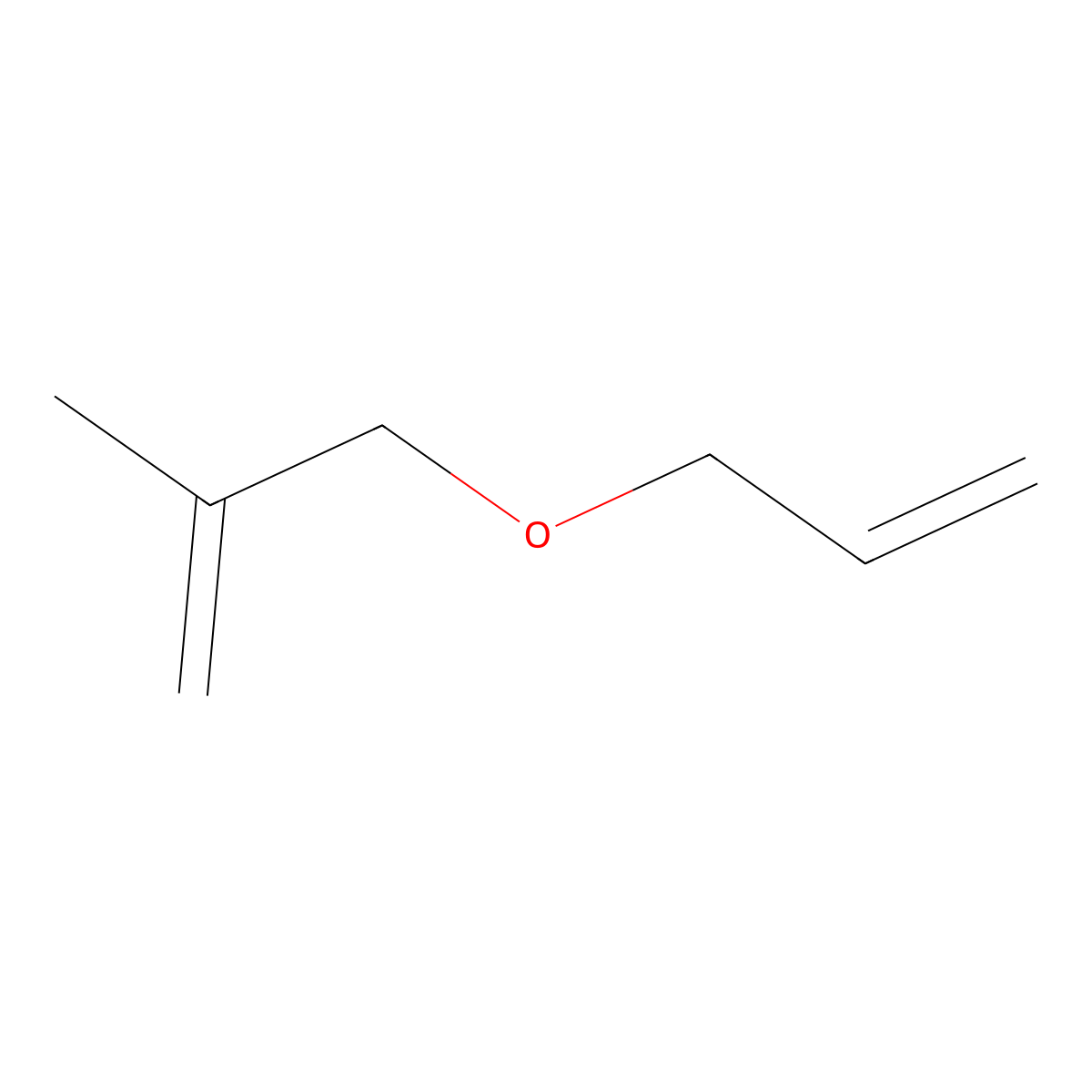 Allyl methallyl ether molecular structure, CAS 14289-96-4