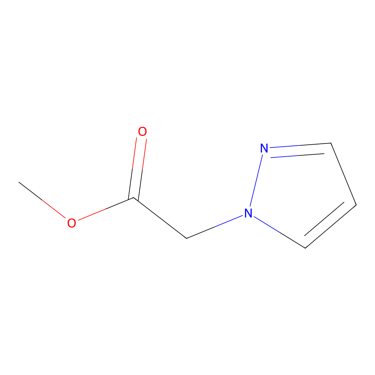 Methyl 2-(1H-pyrazol-1-yl)acetate molecular structure, CAS 142890-12-8