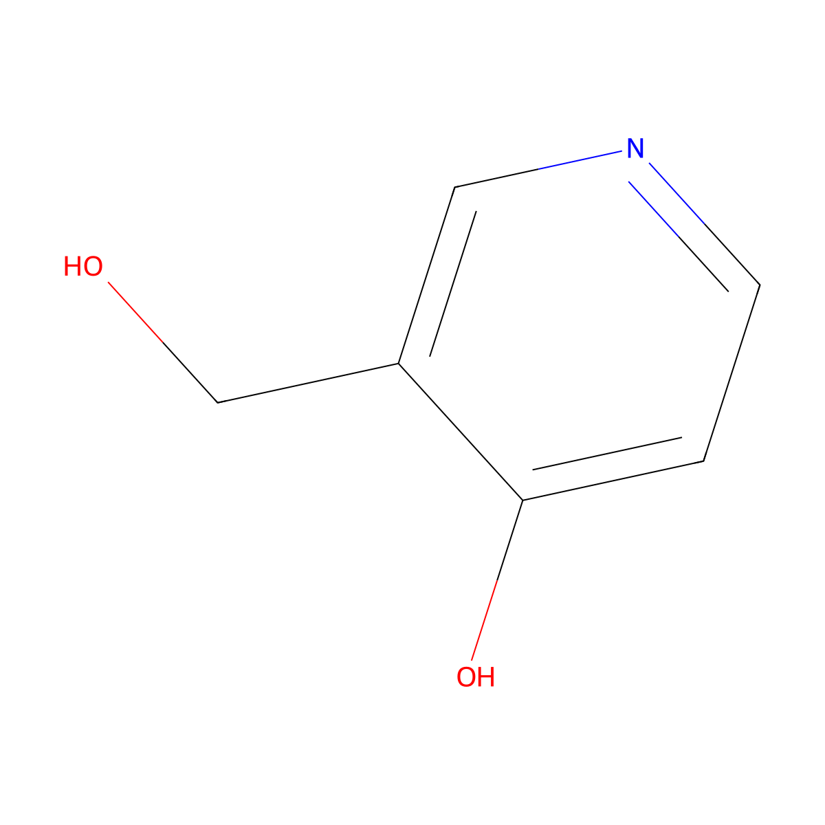 4-Hydroxy-3-pyridinemethanol molecular structure, CAS 142890-84-4