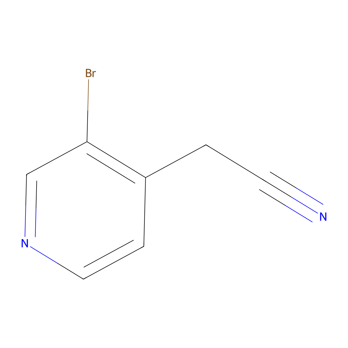 (3-Bromopyridin-4-yl)acetonitrile molecular structure, CAS 142892-31-7