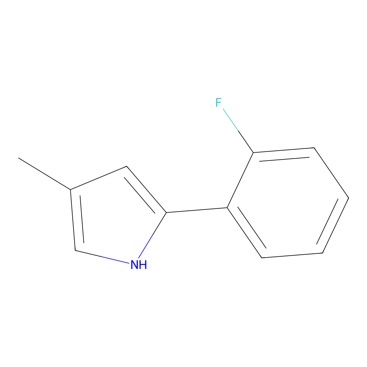 2-(2-Fluorophenyl)-4-methyl-1H-pyrrole molecular structure, CAS 1428932-17-5