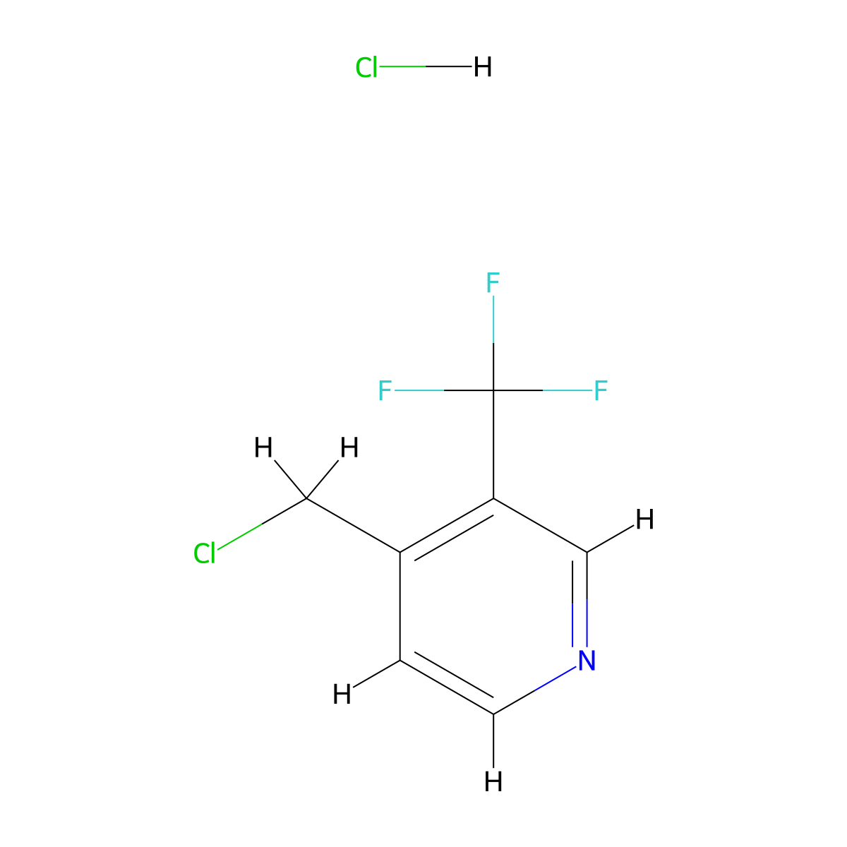 4-(Chloromethyl)-3-(trifluoromethyl)pyridine hydrochloride molecular structure, CAS 1428940-36-6
