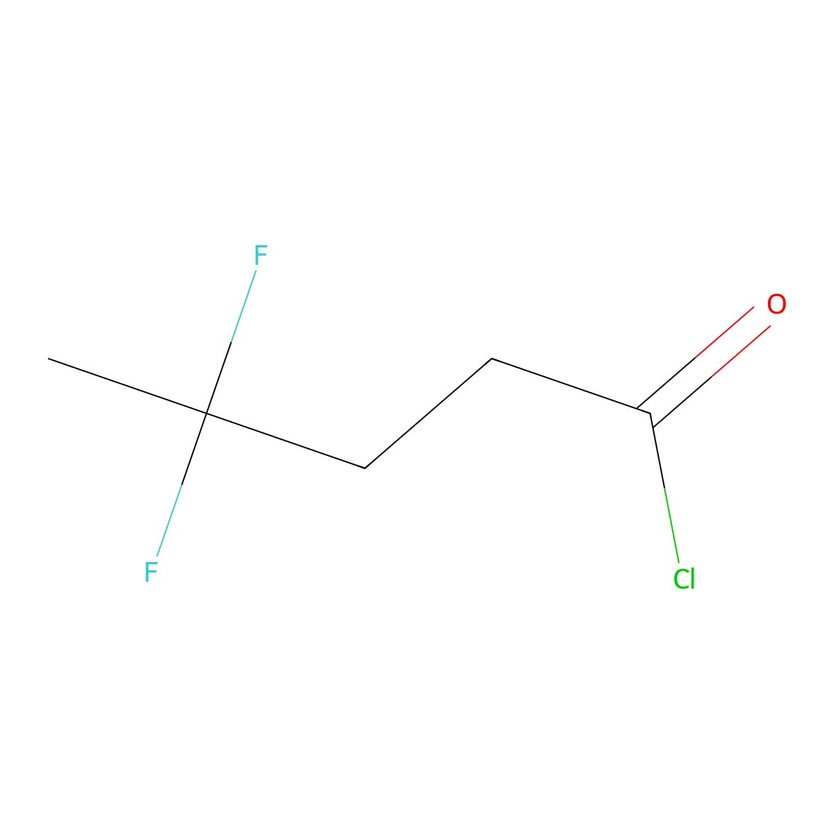 4,4-Difluoropentanoyl chloride molecular structure, CAS 1428957-85-0
