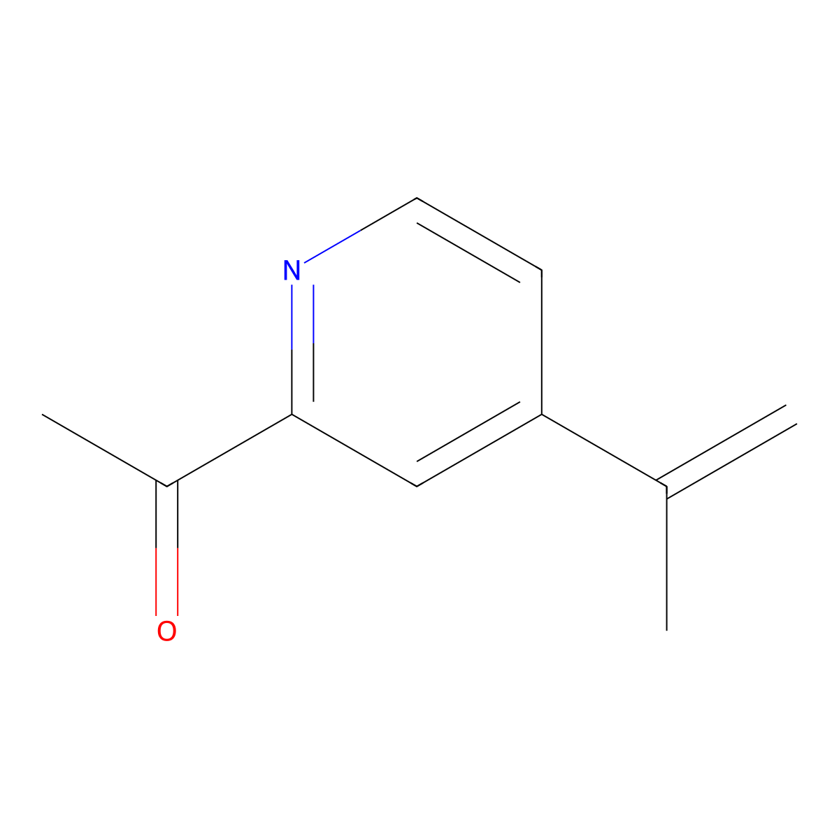 2-Acetyl-4-isopropenylpyridine molecular structure, CAS 142896-11-5