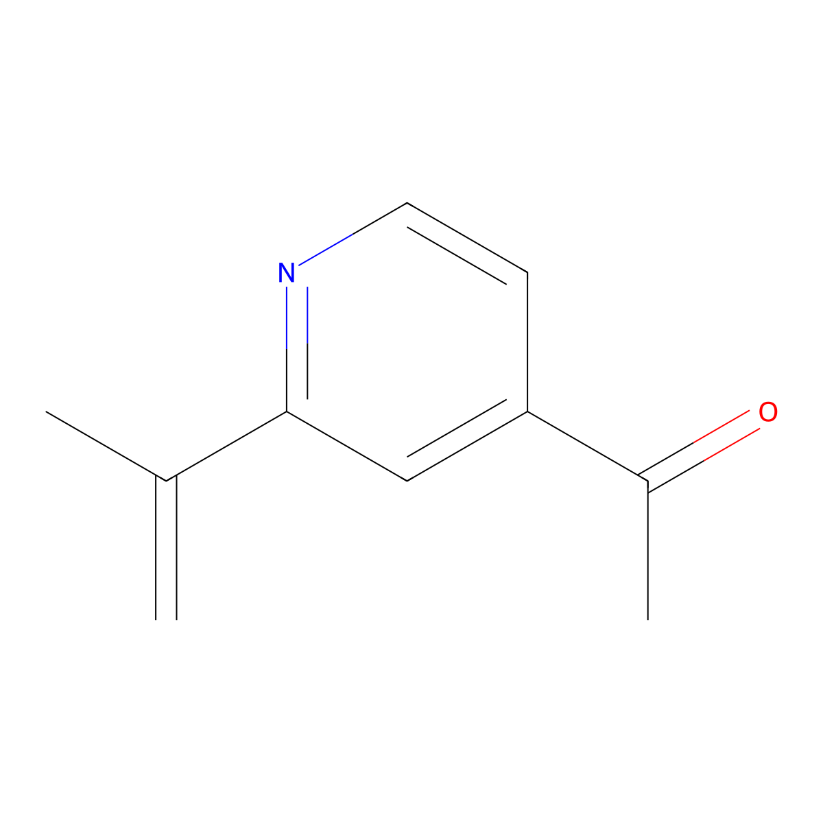 4-Acetyl-2-isopropenylpyridine molecular structure, CAS 142896-12-6