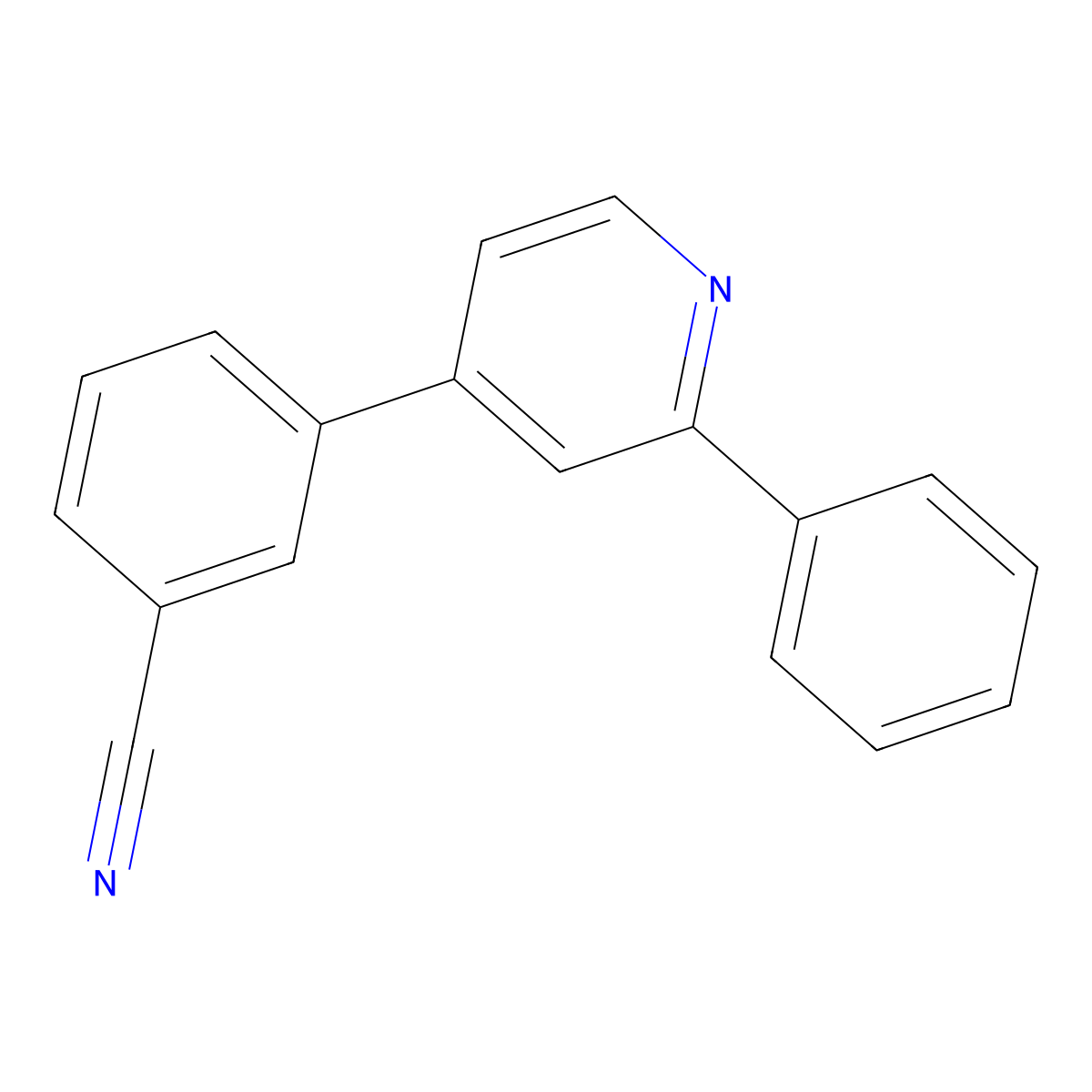 3-(2-Phenylpyridin-4-yl)benzonitrile molecular structure, CAS 1428960-22-8