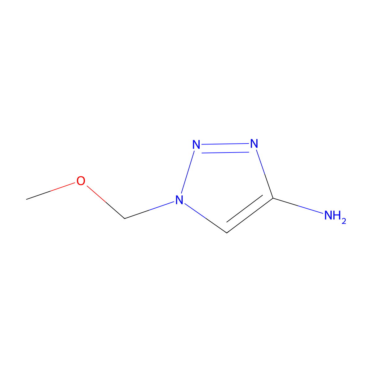 1-(Methoxymethyl)-1H-1,2,3-triazol-4-amine molecular structure, CAS 1428960-88-6