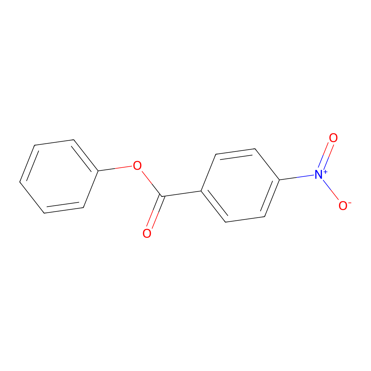 4-Nitro-benzoic acid phenyl ester molecular structure, CAS 1429-05-6