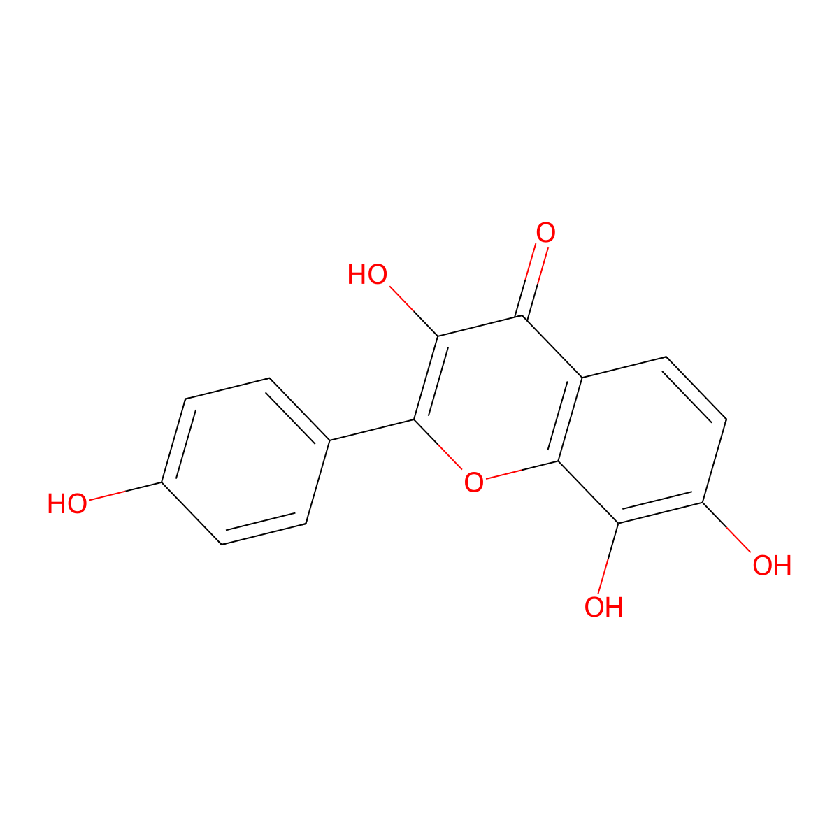 3,7,8,4'-Tetrahydroxyflavone molecular structure, CAS 1429-28-3